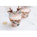 Woodland Baby Shower Cupcake Wrappers and Toppers - 24 Sets - Woodland Deer Birthday Party Decorations - Wild One Party Supplies (Woodland Deer)