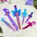 Juome Dagger Resin Mold Kit, Epoxy Sword Molds for Resin Casting with 6 Different Unique Pattern, Resin Molds Silicone for Decoration, Cosplay, Keychain - (with Golden Craft Wire)